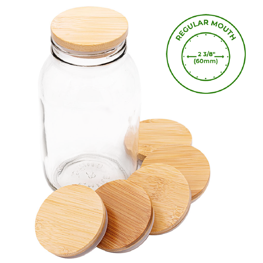 Bamboo Storage Stopper Lids for Mason Jars - Simple Life Amish Store
