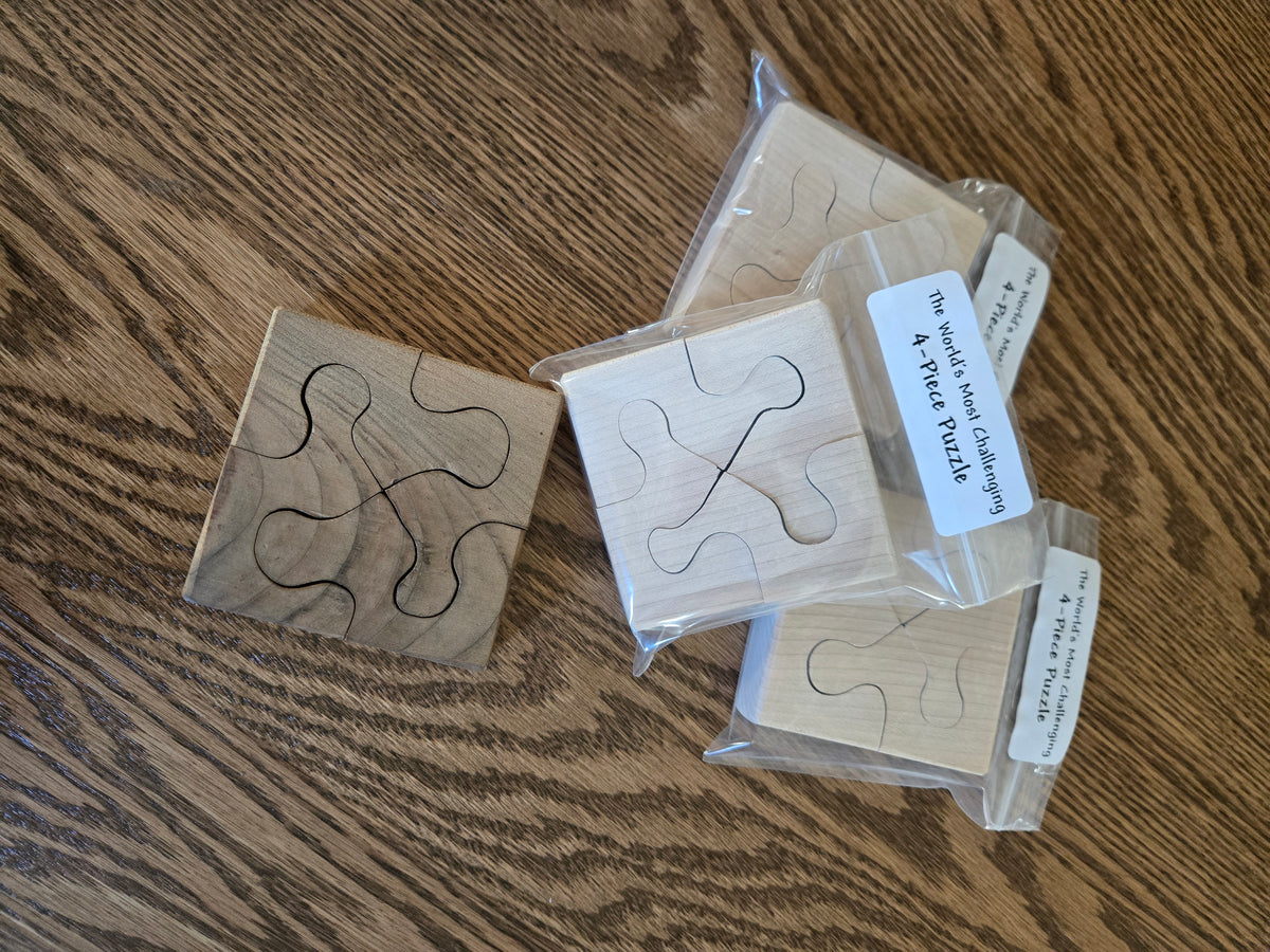 Puzzle Toy: The World's Most Challenging 4-piece puzzle! - Simple Life Amish Store
