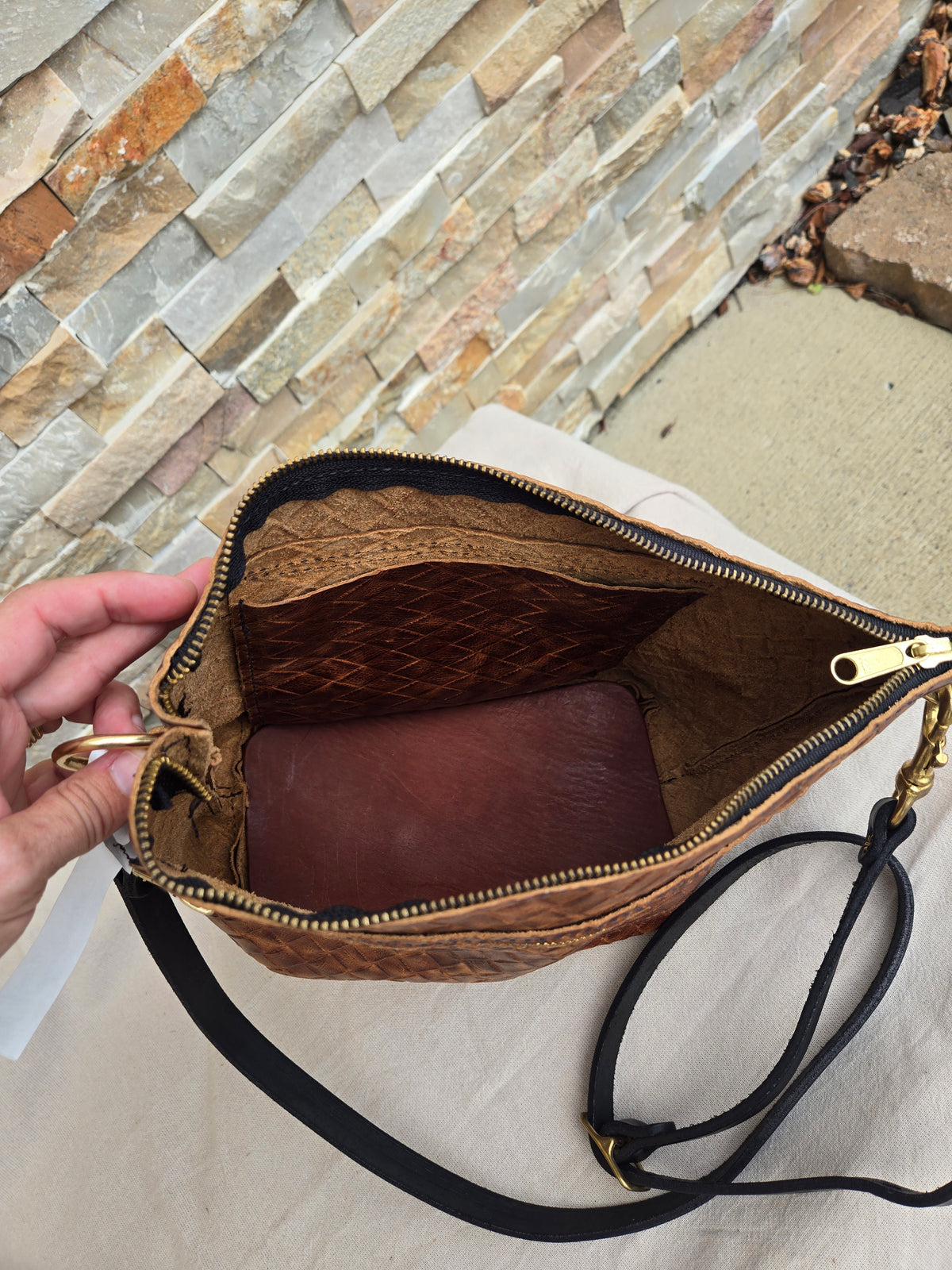 Unique Leather Tote/Purse - Handmade CUSTOM Leather Tote/Purse by local Amish Artisans (MADE TO ORDER!) Size MEDIUM - Simple Life Amish Store