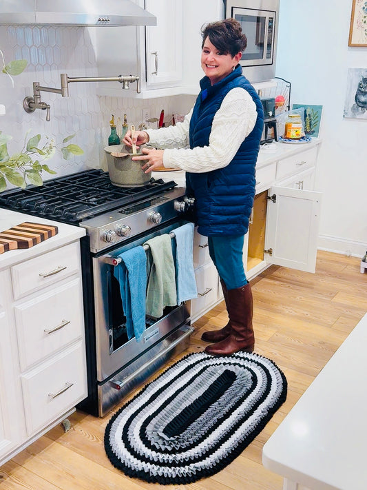 Amish Dress Material Fabric Rug - Simple Life Amish Store