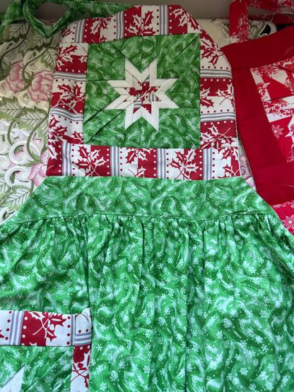 Amish made Quilted Christmas Aprons