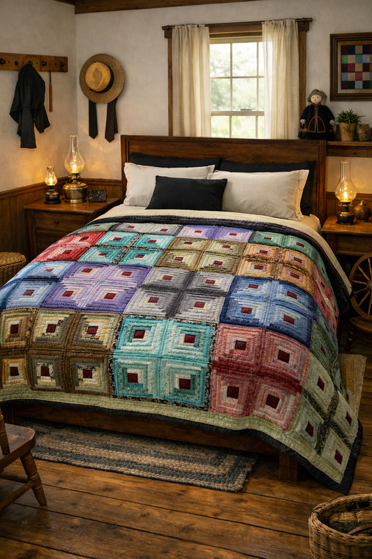 Amish Quilt (Log cabin) - Simple Life Amish Store