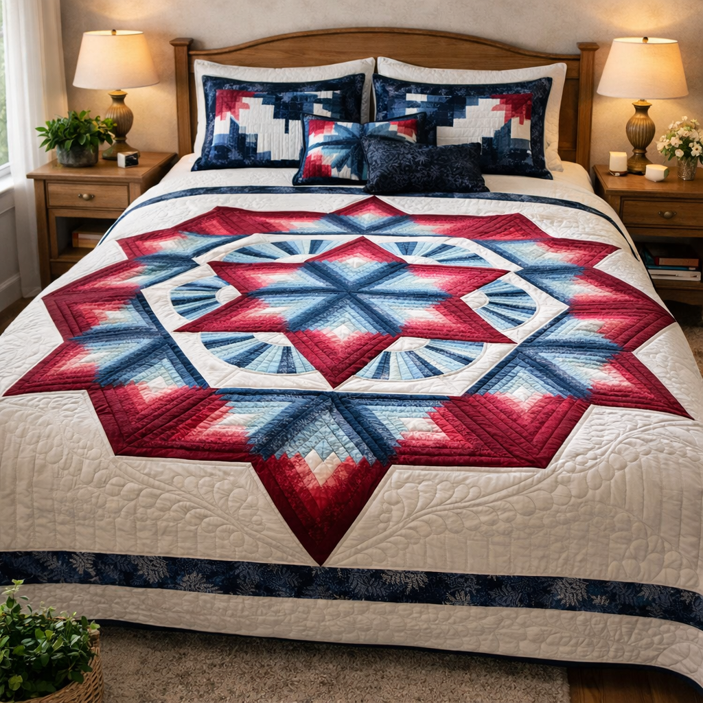 Amish Quilt (Chrysler Star) - Simple Life Amish Store