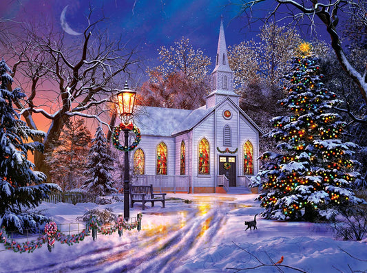 5147 The Old Christmas Church 1000 pc Puzzle