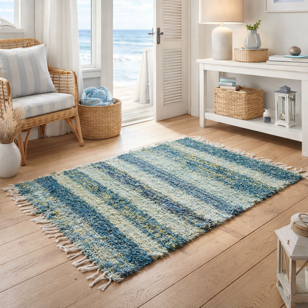 Amish Made Woven Rugs (Ocean colors) (26” x 44”) - Simple Life Amish Store