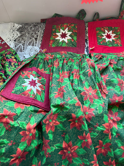 Amish made Quilted Christmas Aprons