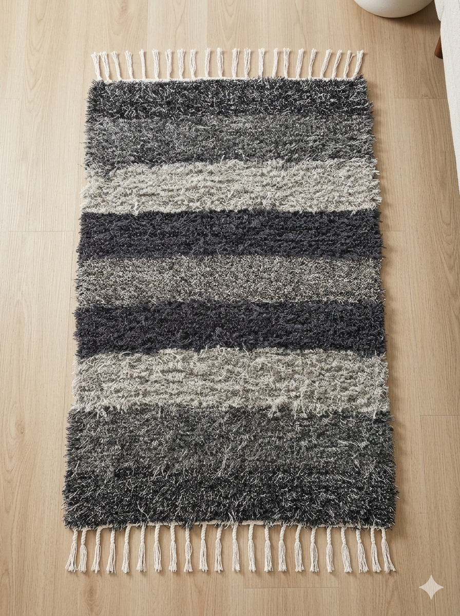 Amish made hand loomed rugs (44 x 26) (shades of gray) - Simple Life Amish Store