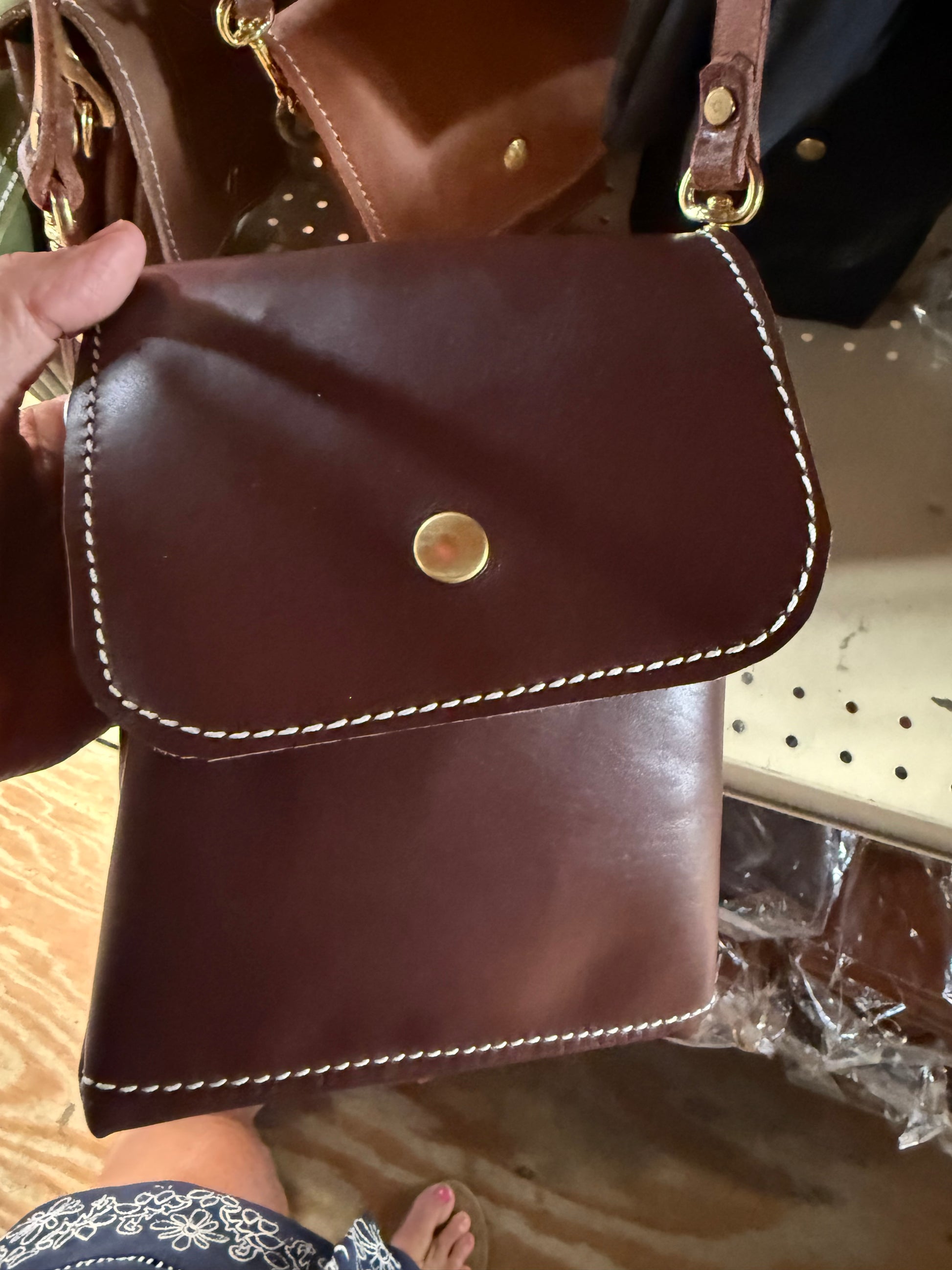 Leather  Cross Body Purse -  Handmade CUSTOM Leather Purse by local Amish Artisans (MADE TO ORDER!) - Simple Life Amish Store