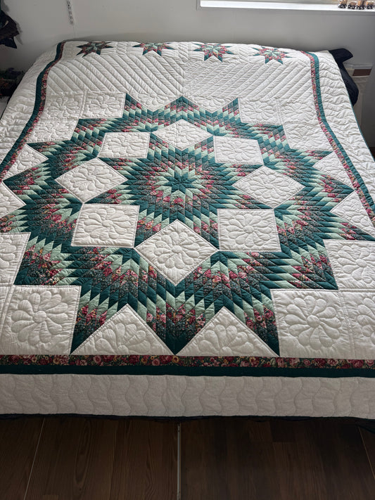 Amish Quilt (Mariner’s Star) King - Simple Life Amish Store