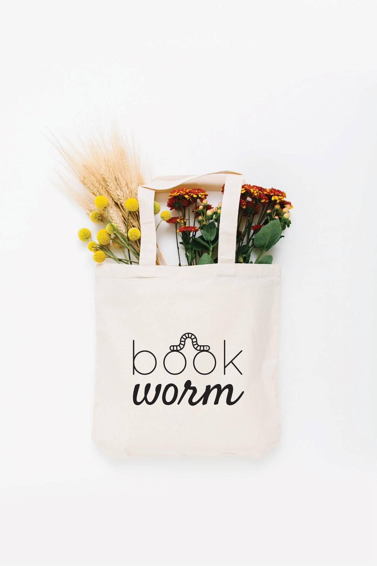 Bookworm Eco Friendly Canvas Tote Bag | Gift | Reusable Bag - Simple Life Amish Store