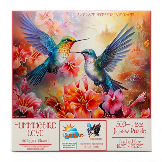 0872 Hummingbird Love 500+ pc Puzzle