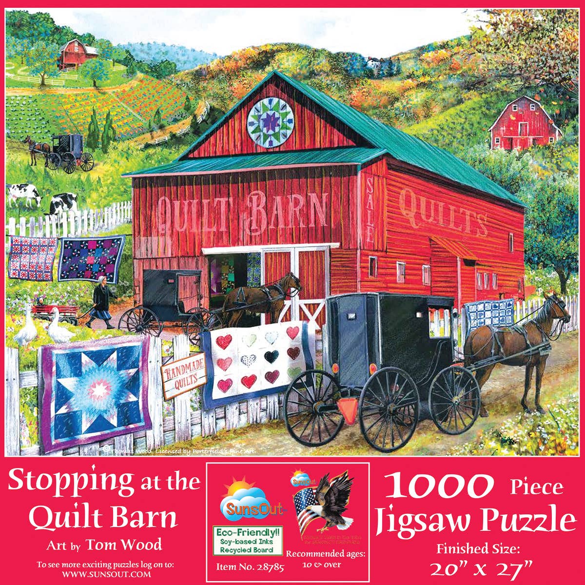 0465 Stopping at the Quilt Barn 1000 pc Puzzle - Simple Life Amish Store
