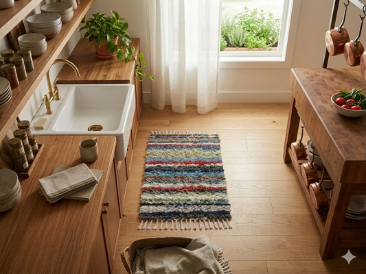 Amish made hand loomed rugs (multi-colored ) 26 x 44 - Simple Life Amish Store