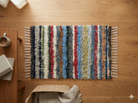 Amish made hand loomed rugs (multi-colored ) 26 x 44 - Simple Life Amish Store