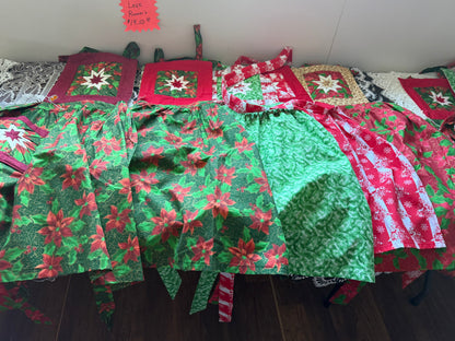 Amish made Quilted Christmas Aprons