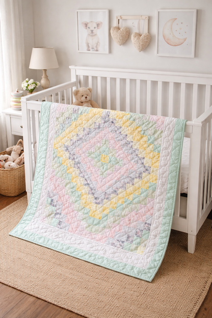 Amish hand quilted  lap quilt or baby quilt