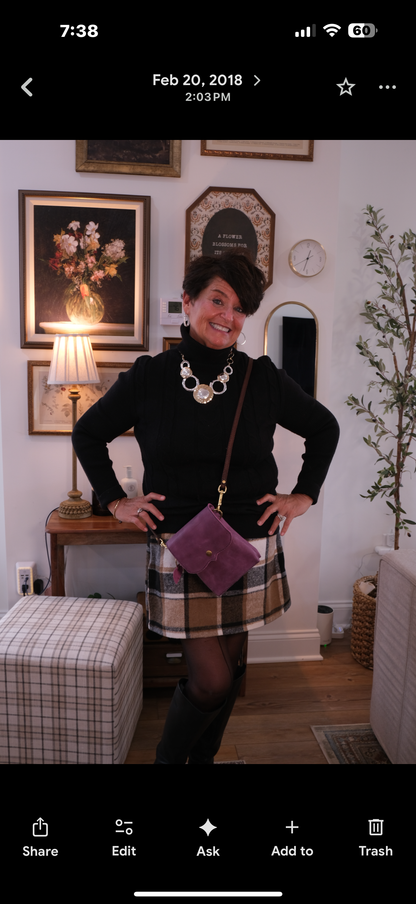 Leather  Cross Body Purse -  Handmade CUSTOM Leather Purse by local Amish Artisans (MADE TO ORDER!) - Simple Life Amish Store