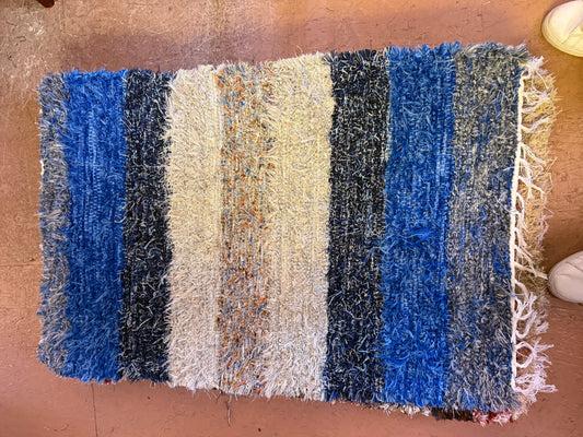 Amish Made Woven Rugs ((Amish blues ) (26” x 44”)