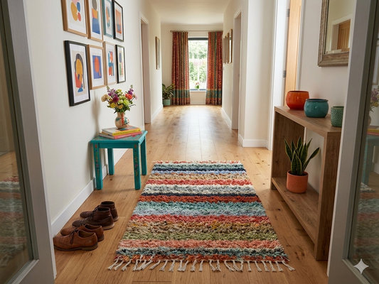 Amish made hand loomed rugs (multi-colored ) 26 x 44 - Simple Life Amish Store