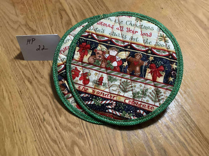 Handmade Christmas Hot Pads and Bowl Cozies (sets of two)