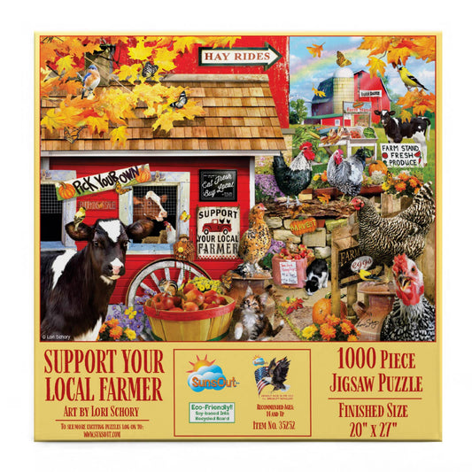 0894 Support your Local Farmer 1000 pc Puzzle