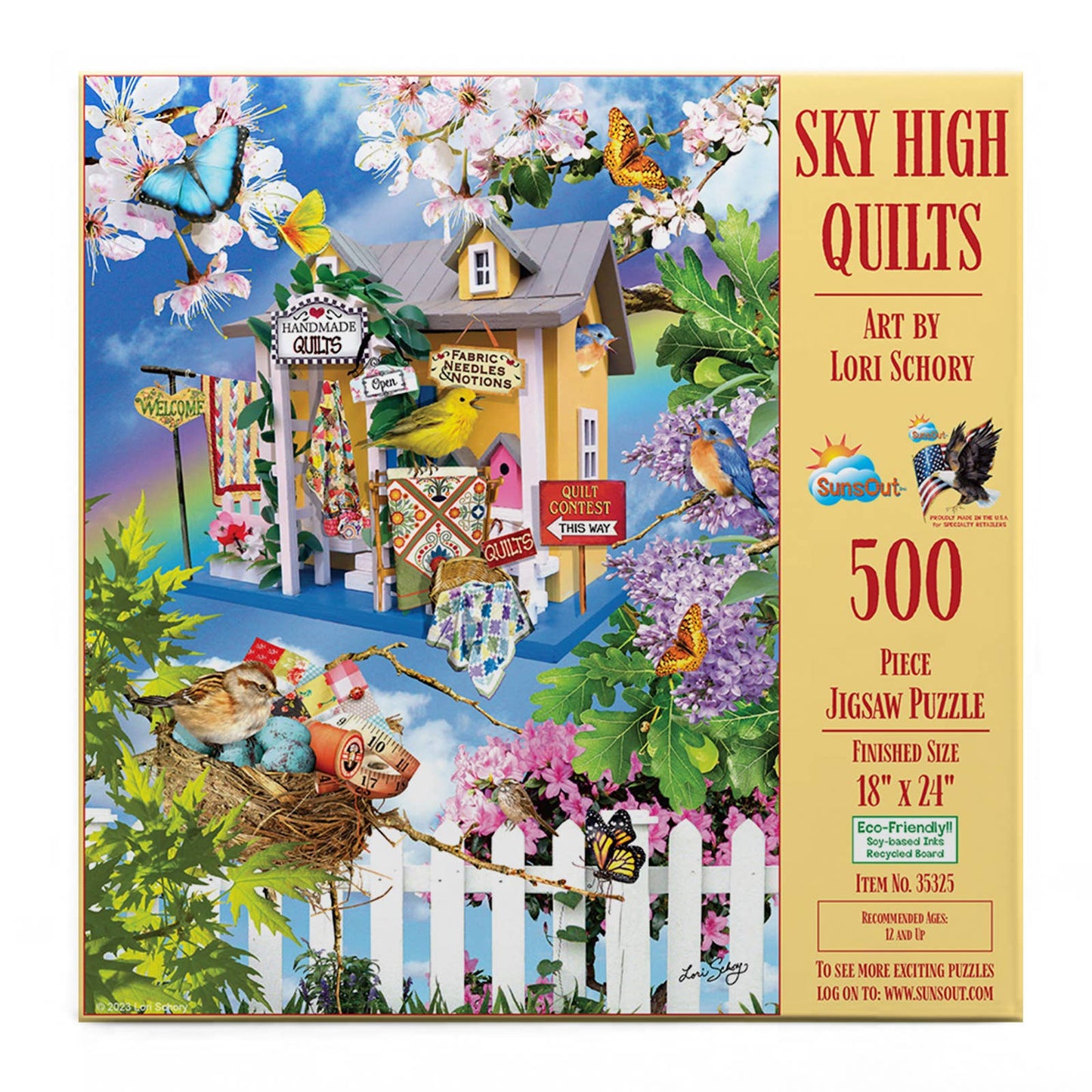 0493 Sky High Quilts 500 PC Puzzle - Simple Life Amish Store