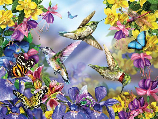 0569 Butterflies & Hummingbirds 300 pc Puzzle - Simple Life Amish Store