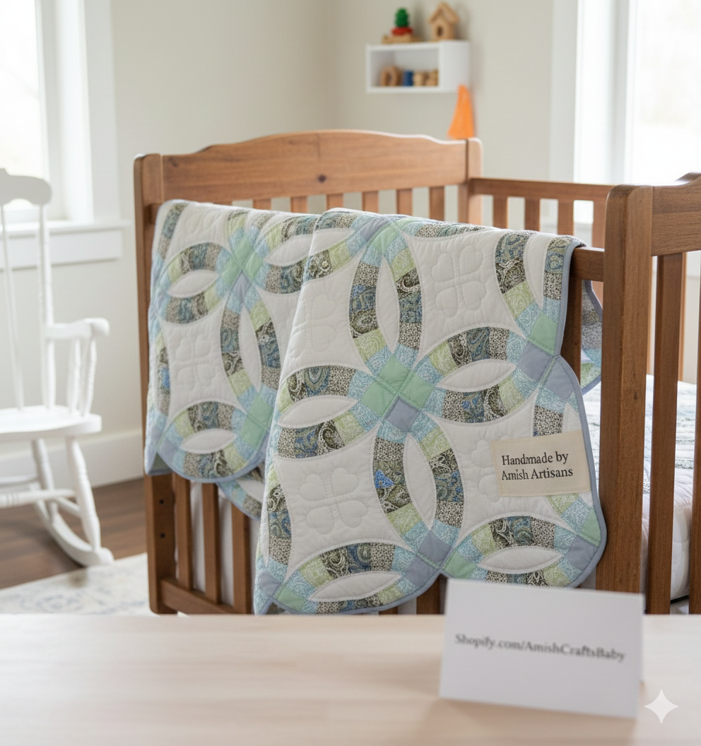 Amish hand quilted  lap quilt or baby quilt - Simple Life Amish Store