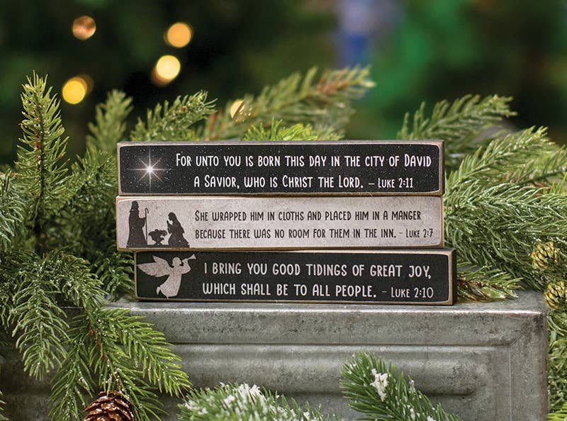 Nativity Verse Mini Stick, 3 Assorted