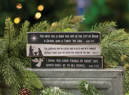 Nativity Verse Mini Stick, 3 Assorted