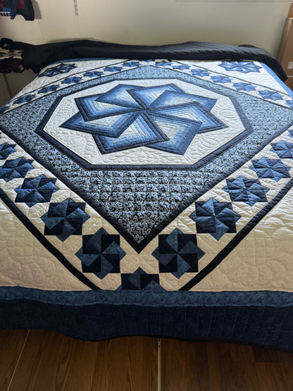 Amish Quilt (Spinning Star) Blues