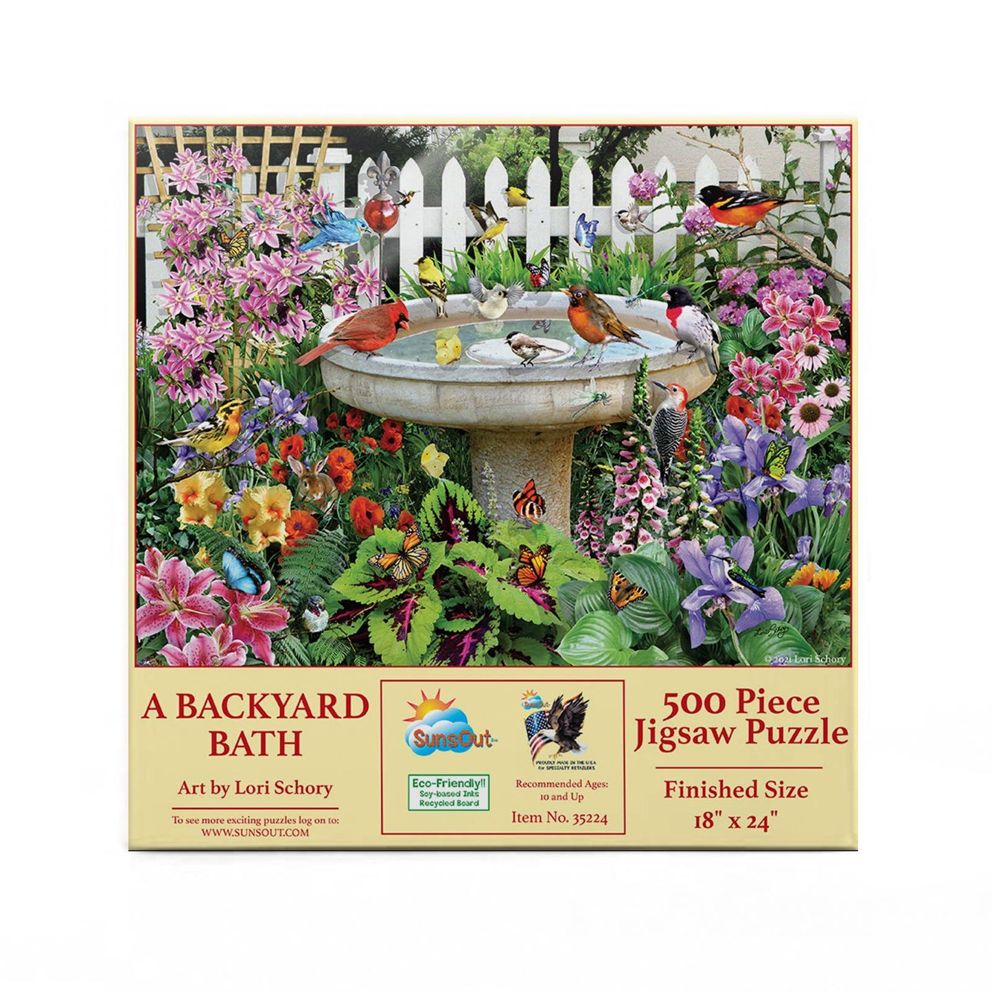 5536 A Backyard Bath 500 pc Puzzle - Simple Life Amish Store