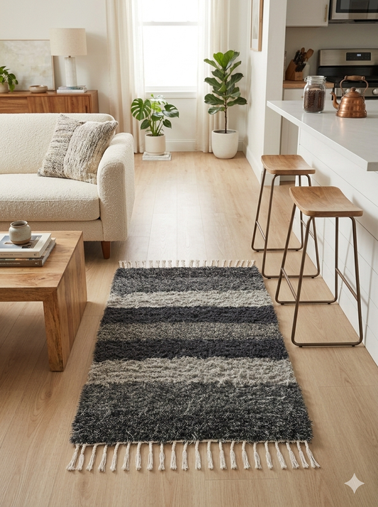 Amish made hand loomed rugs (44 x 26) (shades of gray) - Simple Life Amish Store