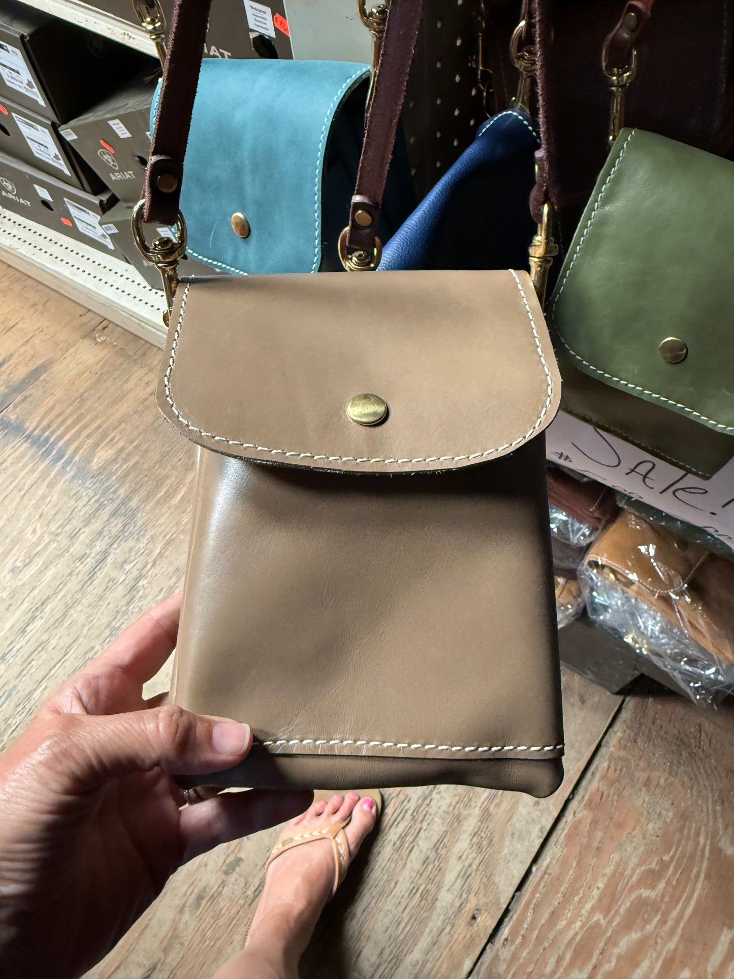 Leather  Cross Body Purse -  Handmade CUSTOM Leather Purse by local Amish Artisans (MADE TO ORDER!) - Simple Life Amish Store