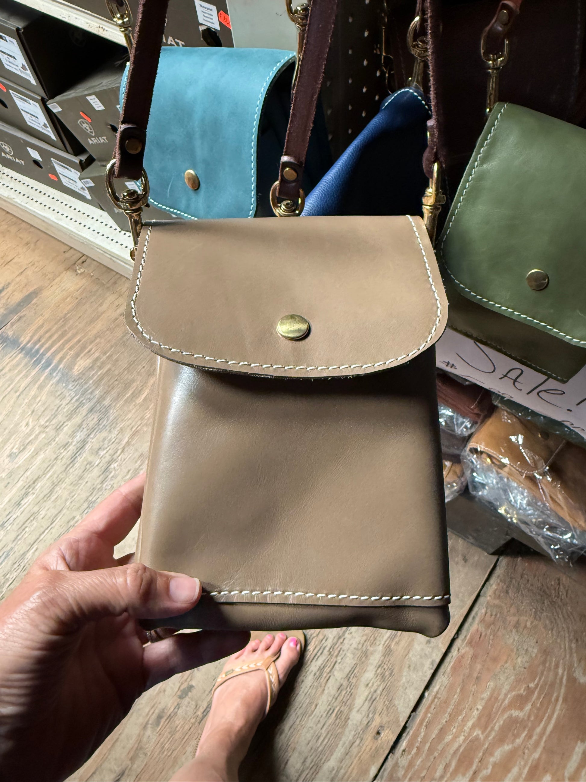 Leather  Cross Body Purse -  Handmade CUSTOM Leather Purse by local Amish Artisans (MADE TO ORDER!) - Simple Life Amish Store