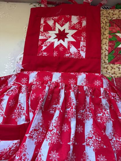 Amish made Quilted Christmas Aprons