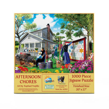 0176 Afternoon Chores 1000 pc Puzzle - Simple Life Amish Store