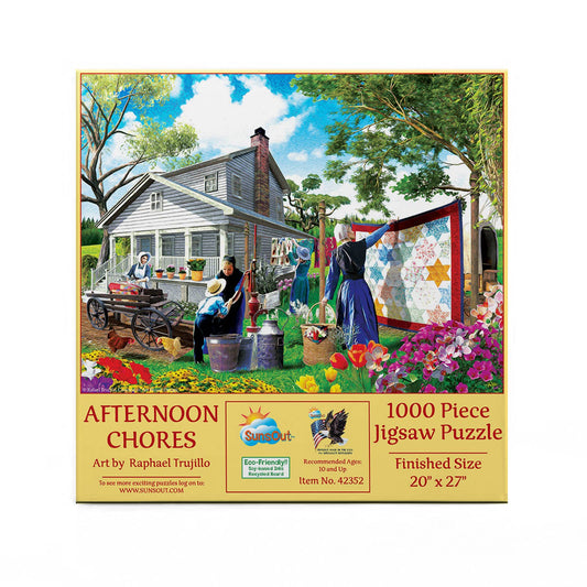0176 Afternoon Chores 1000 pc Puzzle - Simple Life Amish Store