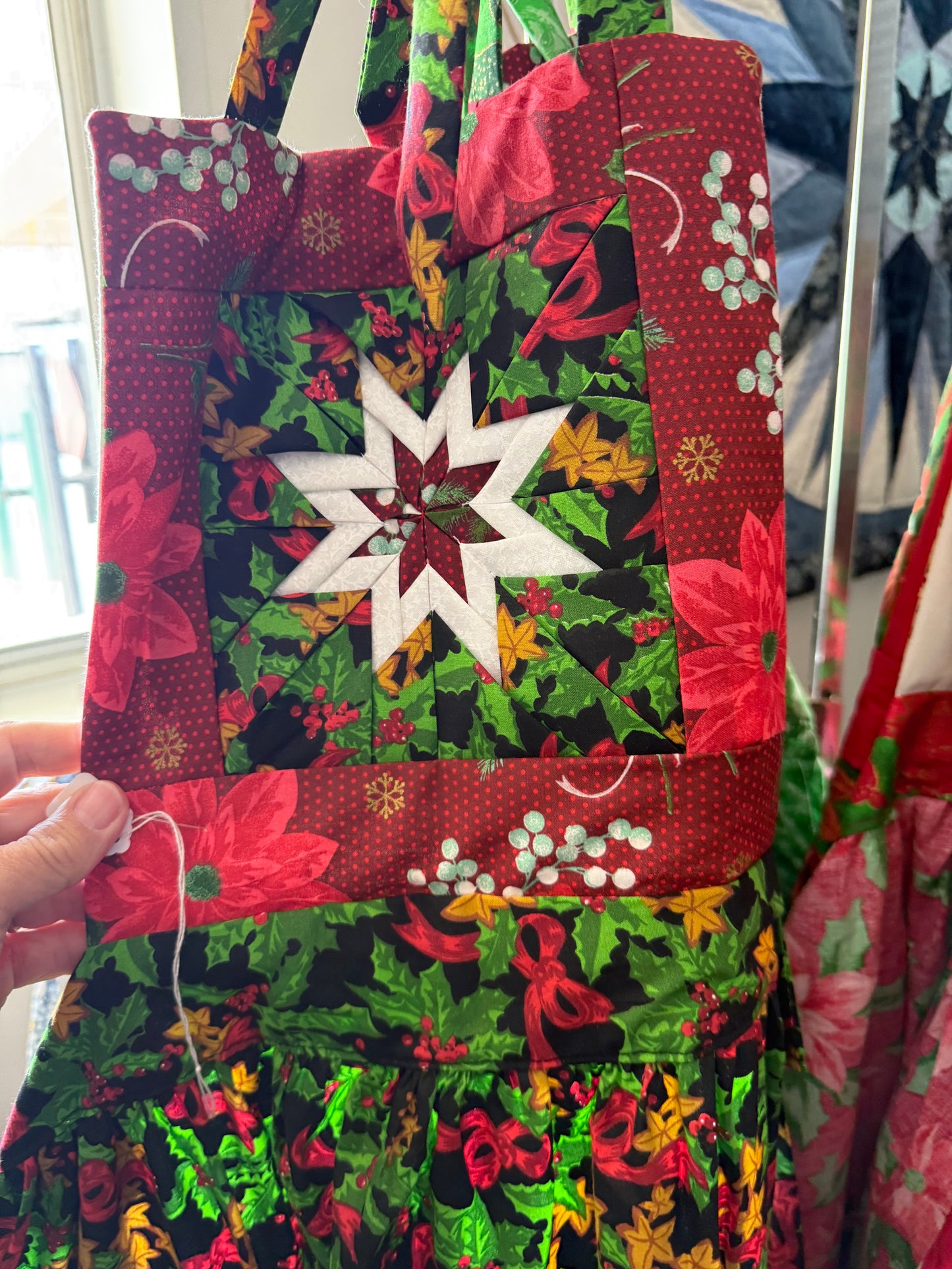 Amish made Quilted Christmas Aprons