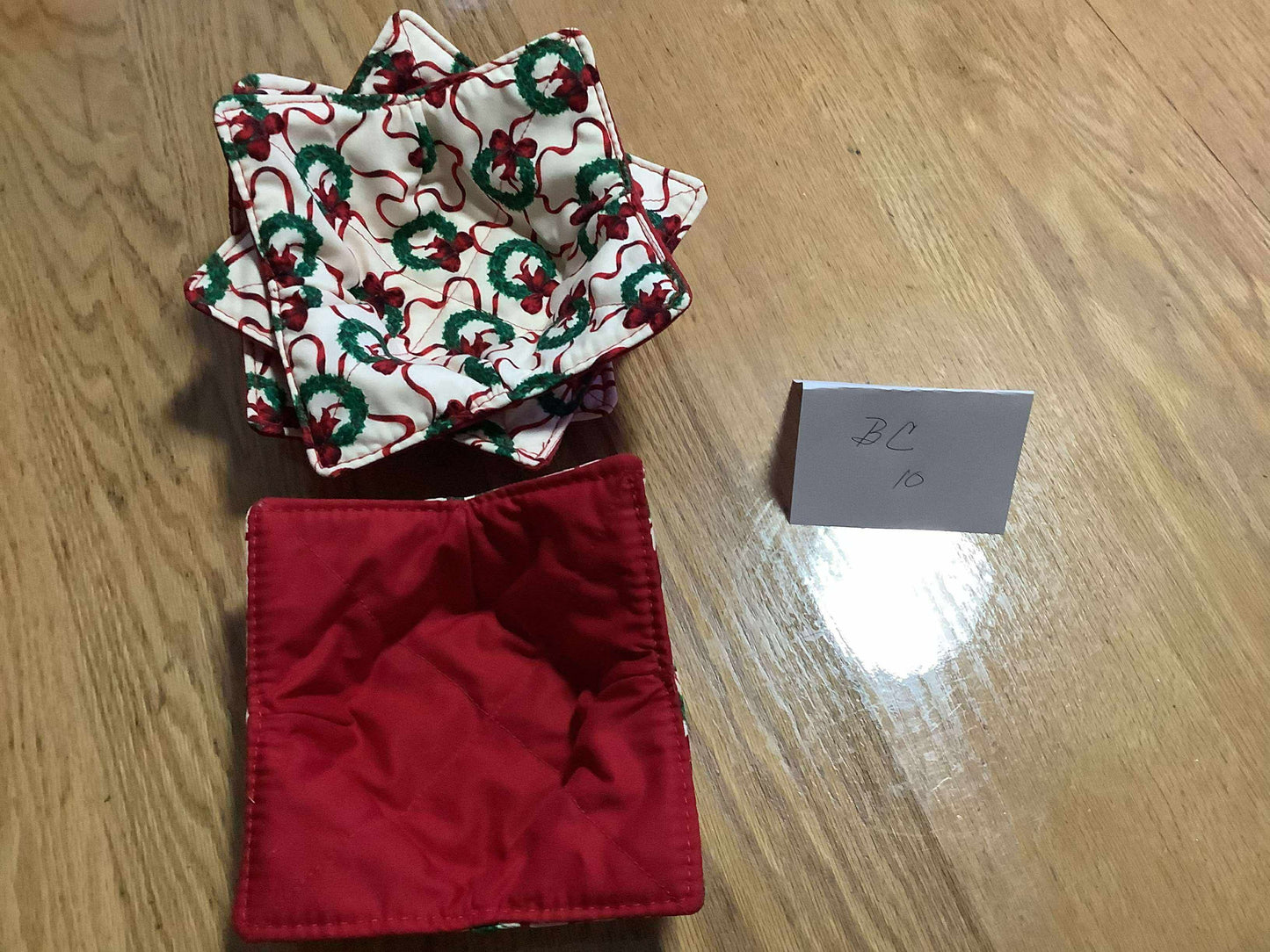 Handmade Christmas Hot Pads and Bowl Cozies (sets of two)