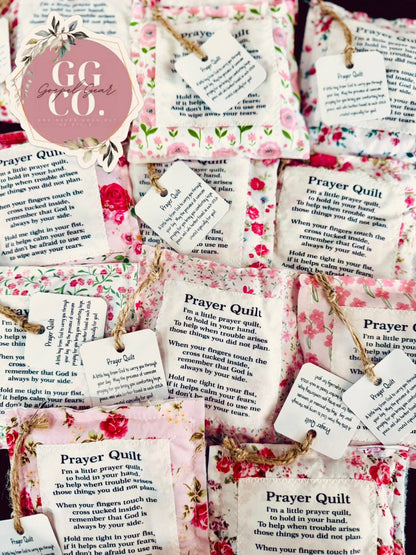 Floral Pink Pocket Prayer Quilt
