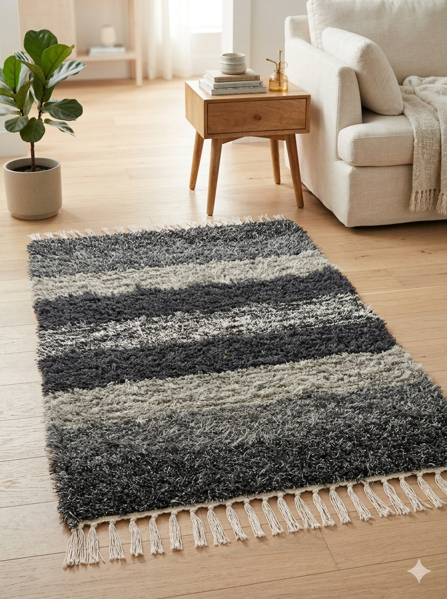 Amish made hand loomed rugs ( 44 x 26) Shades of Gray - Simple Life Amish Store