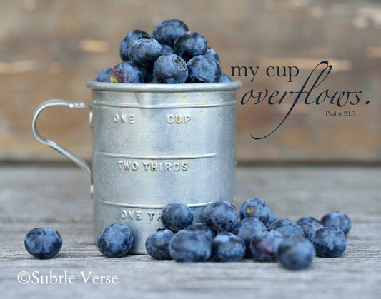Cup of Blueberries - Magnet and Deluxe Magnet - Simple Life Amish Store