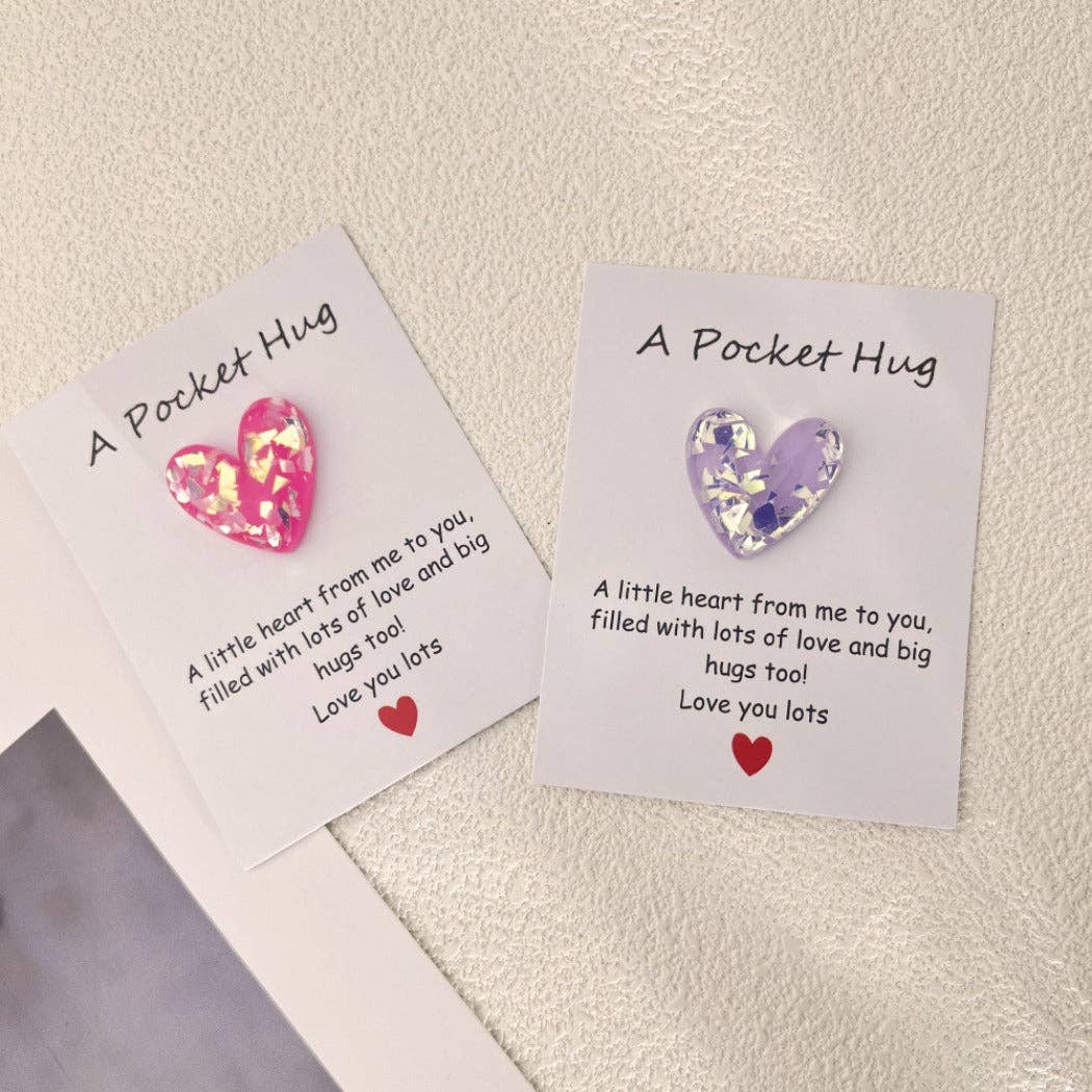 Pocket Hug Confetti Heart – Your Sparkle of Joy & Comfort - Simple Life Amish Store