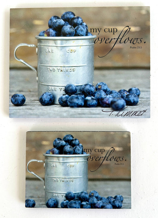 Cup of Blueberries - Magnet and Deluxe Magnet - Simple Life Amish Store