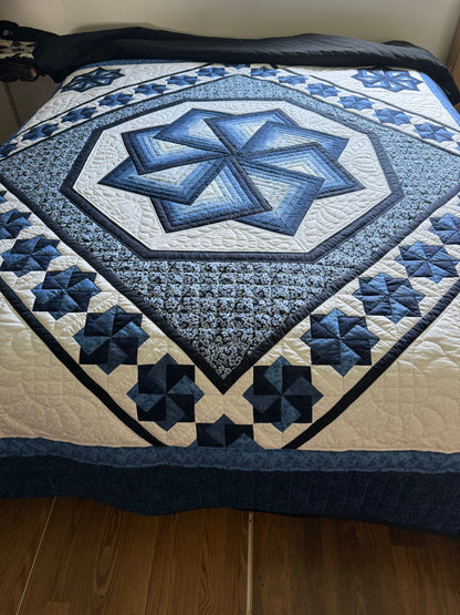 Amish Quilt (Spinning Star) Blues
