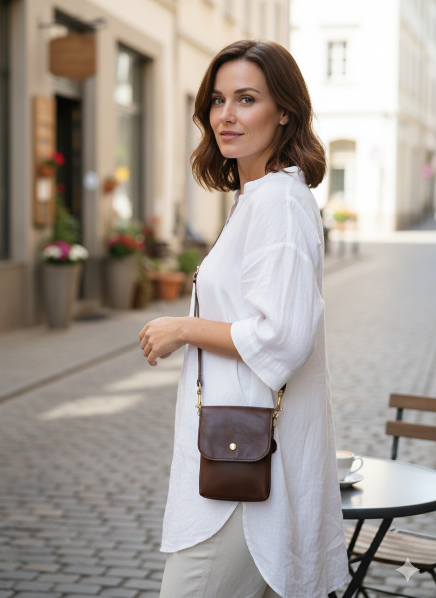 Leather  Cross Body Purse -  Handmade CUSTOM Leather Purse by local Amish Artisans (MADE TO ORDER!) - Simple Life Amish Store