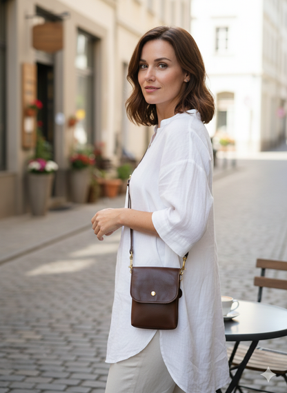 Leather  Cross Body Purse -  Handmade CUSTOM Leather Purse by local Amish Artisans (MADE TO ORDER!) - Simple Life Amish Store