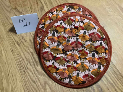 Handmade Christmas Hot Pads and Bowl Cozies (sets of two)