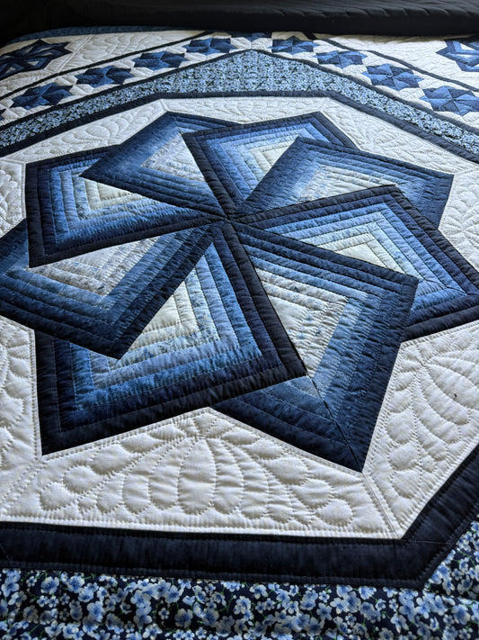 Amish Quilt (Spinning Star) Blues